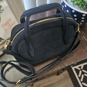 Madewell• DARK Midnite Blue SUEDE Leather Satchel/Crossbody